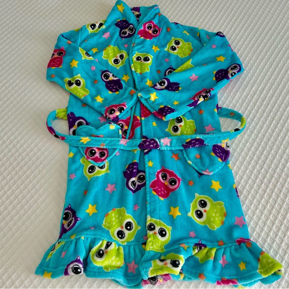 Komar Kids Blue Owl Print Pajama Robe